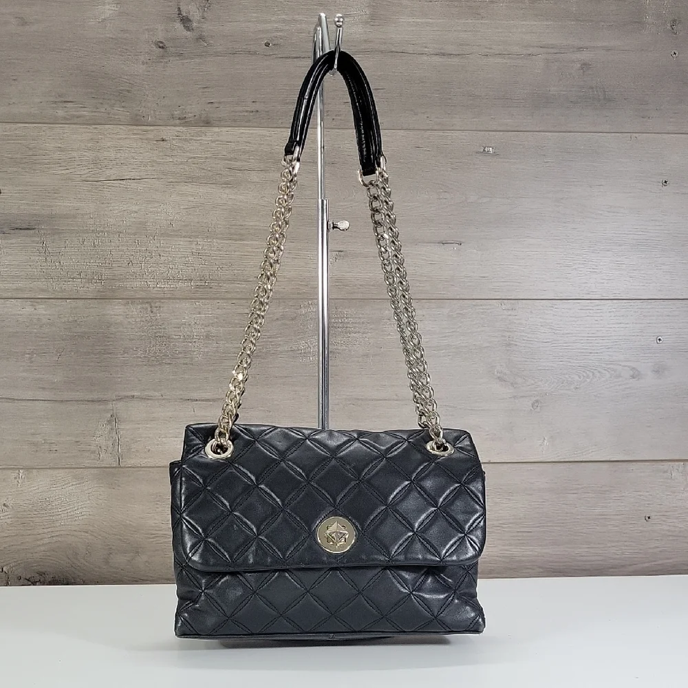 Kate Spade Black Quilted Leather Chain-Handle Shoulder Bag